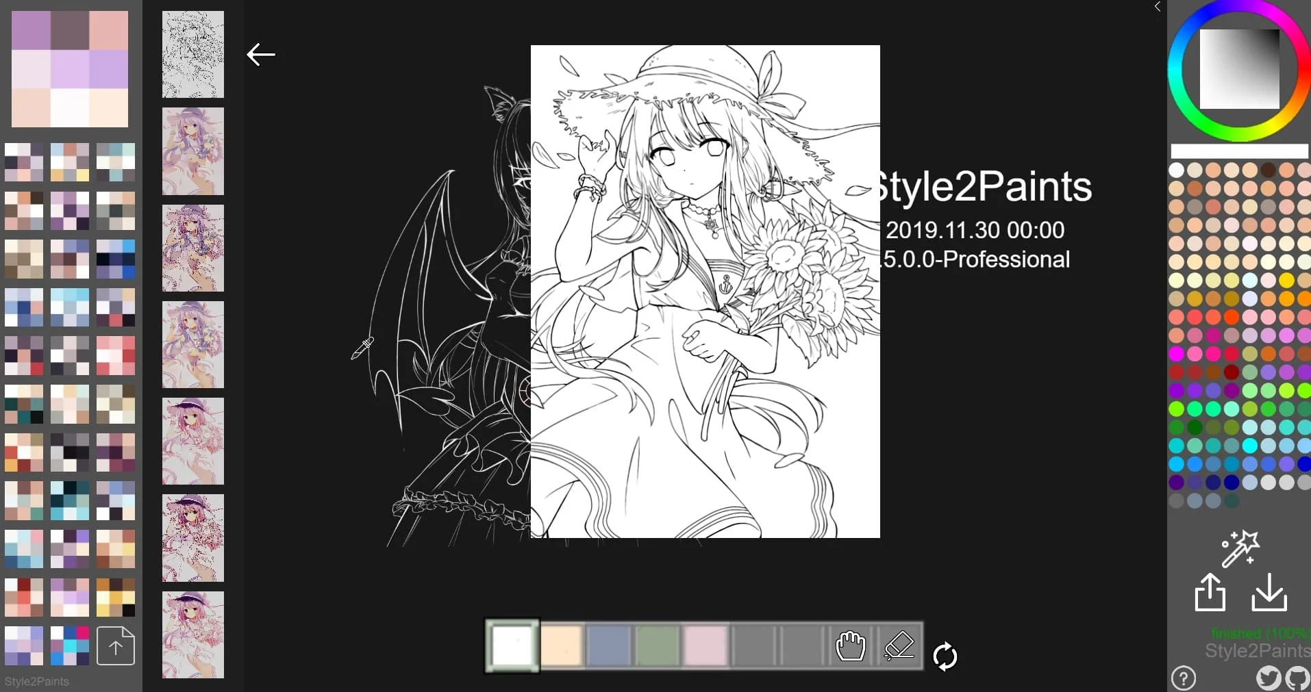 Style2Paints - 最强二次元线稿重绘着色AI工具，可输出PSD
