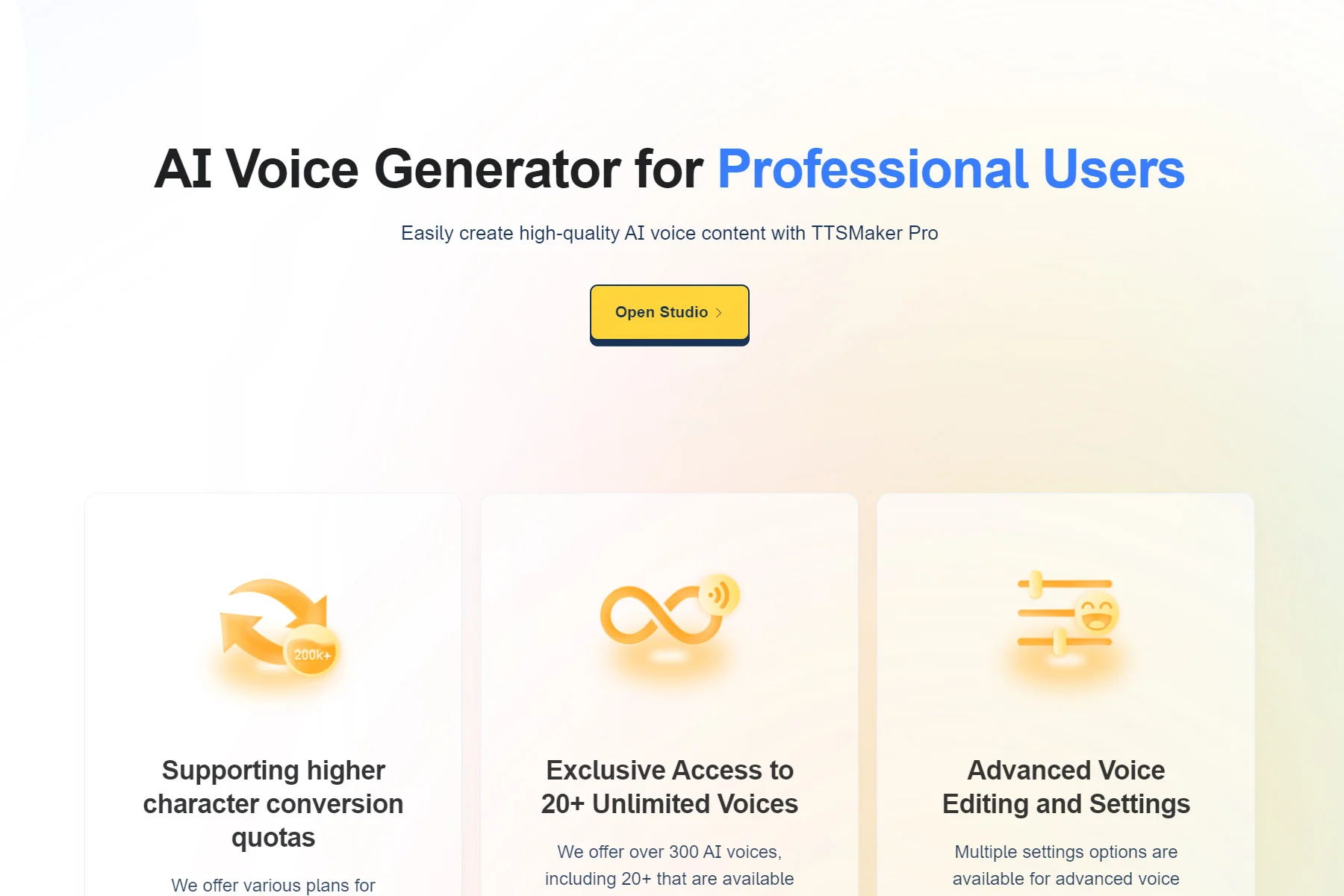 TTSMAKER PRO - 人工智能AI语音在线生成工具