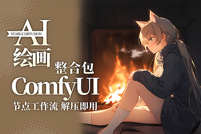 ComfyUI 秋叶整合包 - 工作流界面，超多节点，解压即用，一键启动，快速入门AI绘画