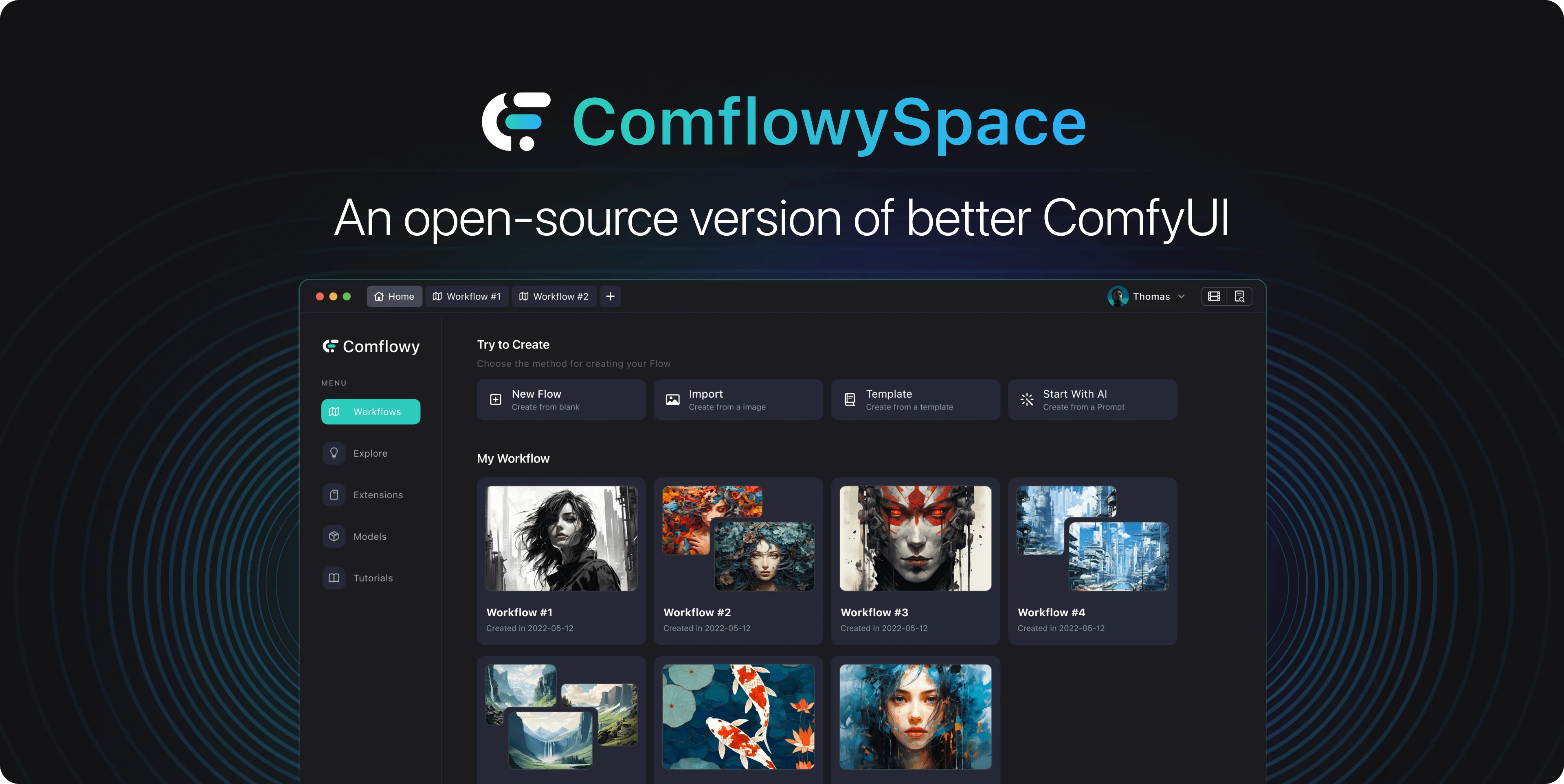 ComflowySpace - 开箱即用的ComfyUI客户端，MacOS用户的福音~