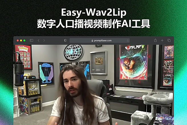 Easy-Wav2Lip - 数字人口播视频制作AI工具，高度口型同步，本地整合包，支持图片和视频~