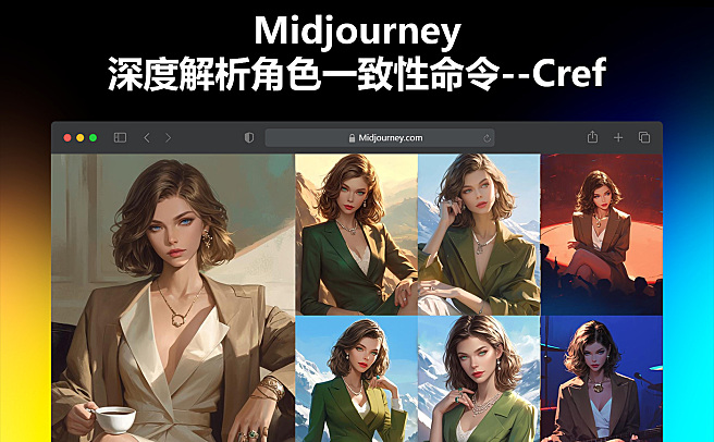 Midjourney教程 - 深度解析「角色一致性」命令，Cref参数详解