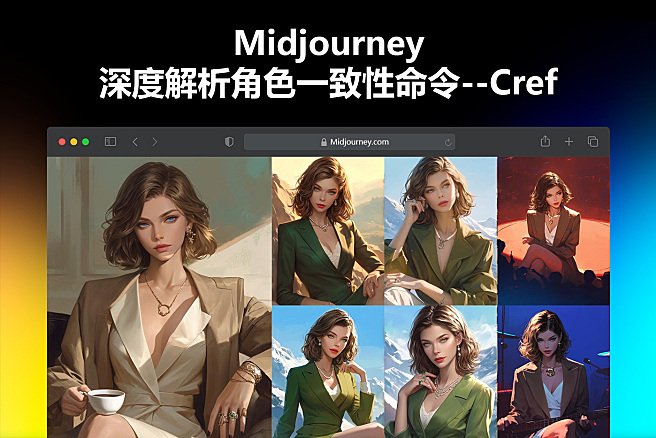 Midjourney教程 - 深度解析「角色一致性」命令，Cref参数详解