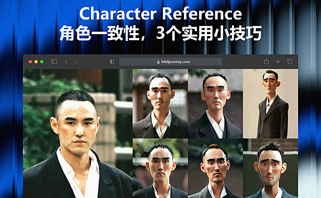 Midjourney教程 - 三个实用小技巧，带你了解Character Reference如何做到角色一致性