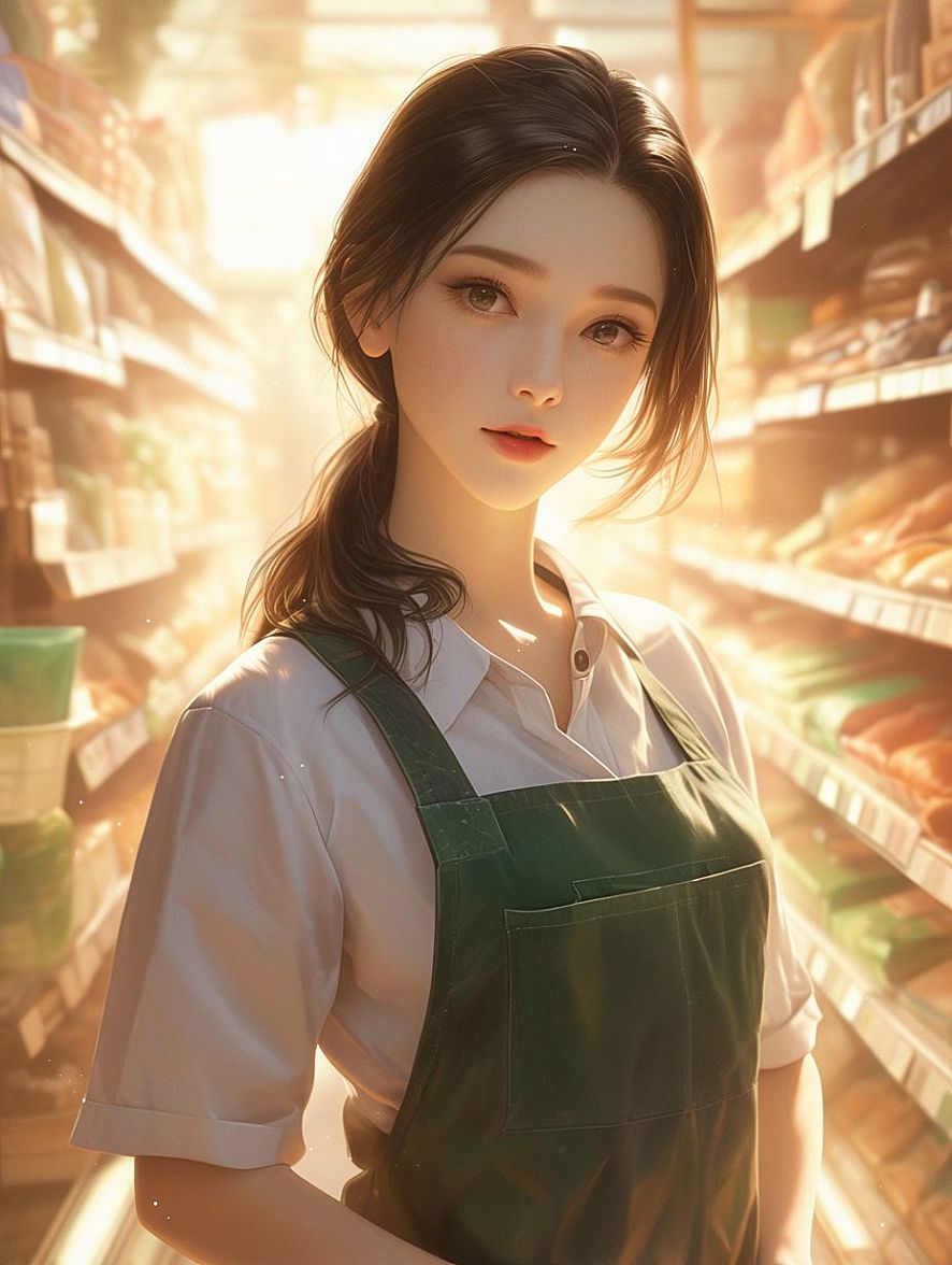 美女杂货铺店员