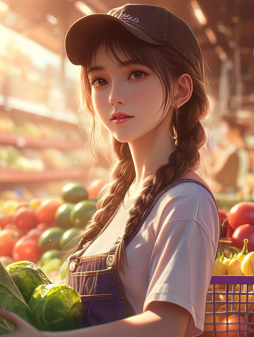 美女杂货铺店员