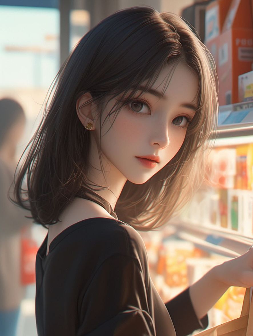 美女杂货铺店员