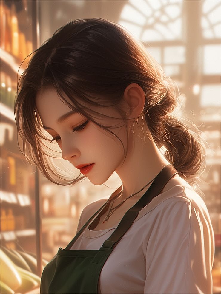 美女杂货铺店员