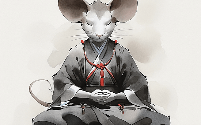 万物皆有灵！「皈依」主题中式水墨插画
