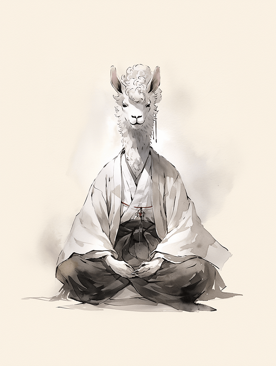 万物皆有灵！「皈依」主题中式水墨插画