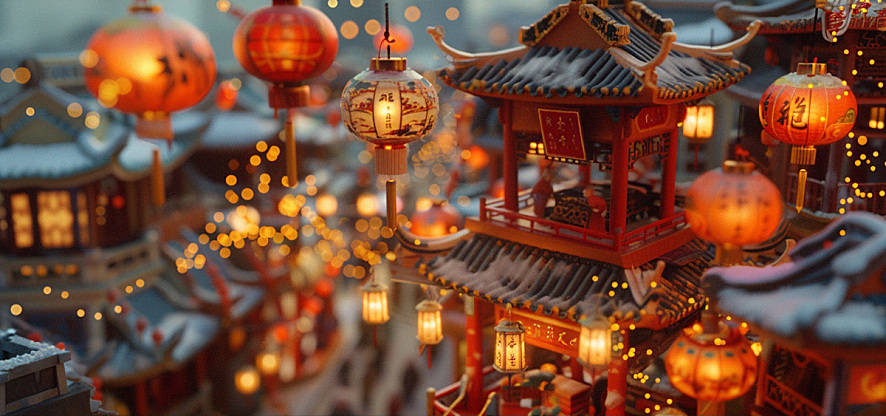 微观新年喜庆场景