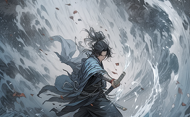 水墨寒霜