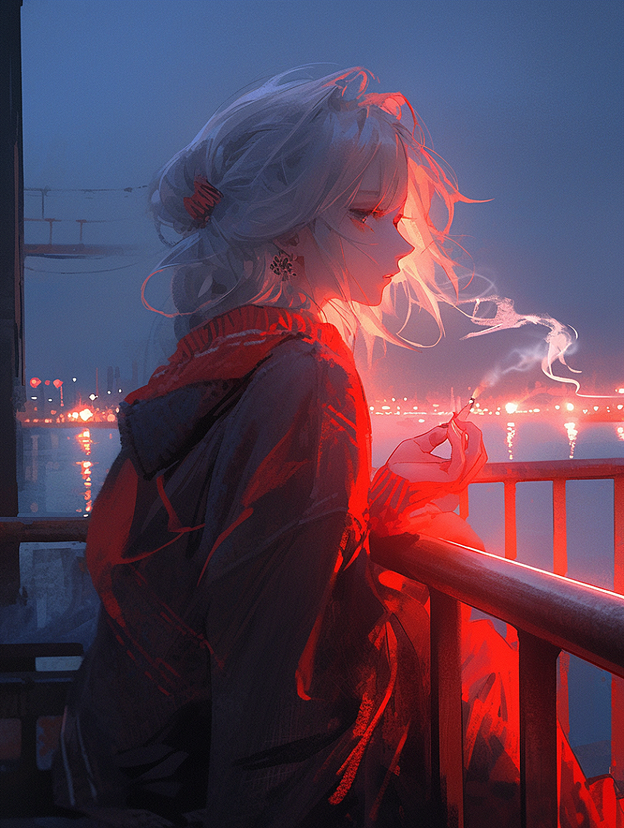 抽烟女孩