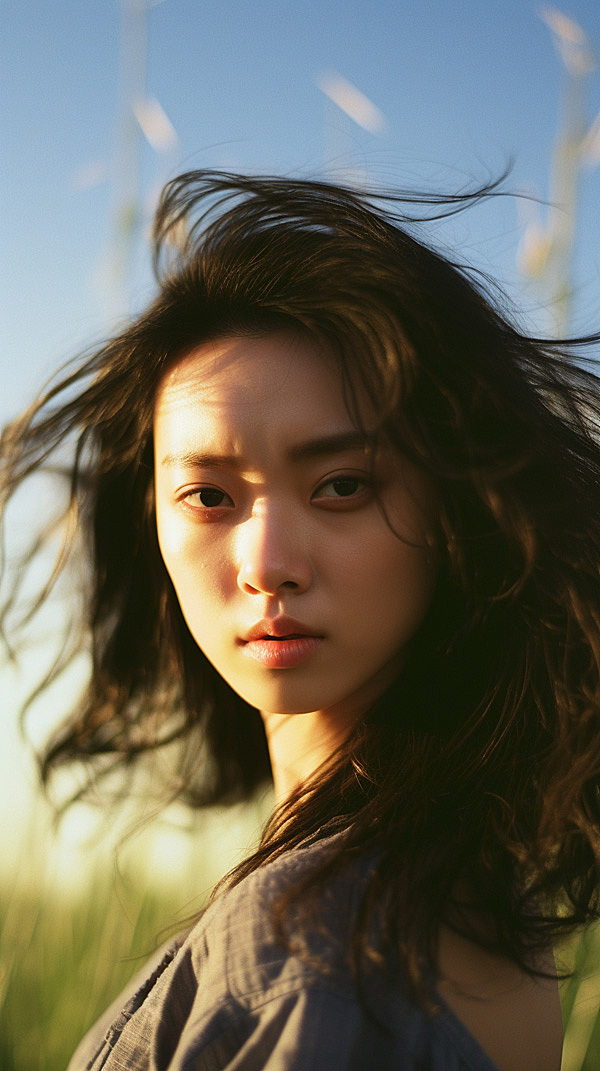 芦苇荡里面的中国女孩