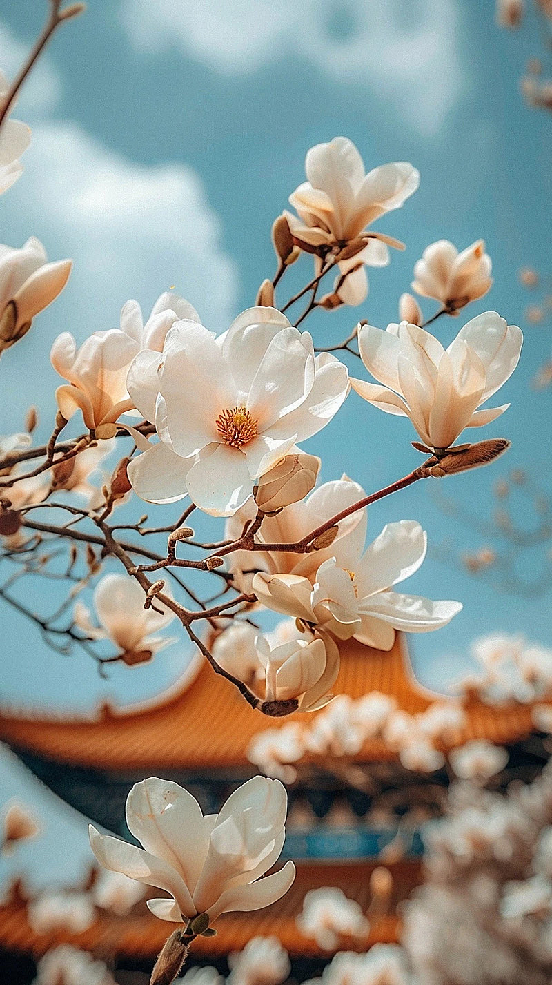 白玉兰花