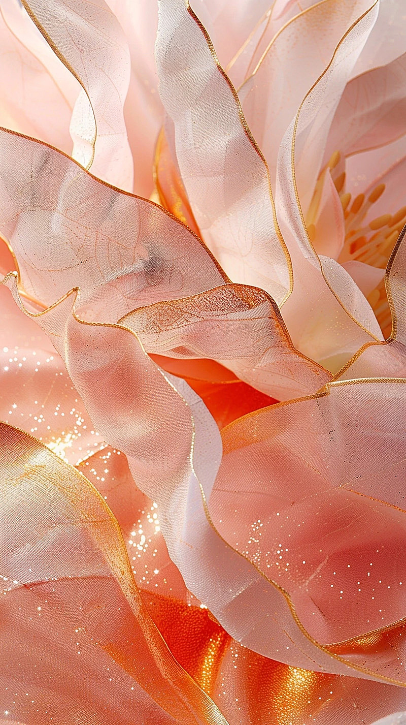 透明花瓣特写