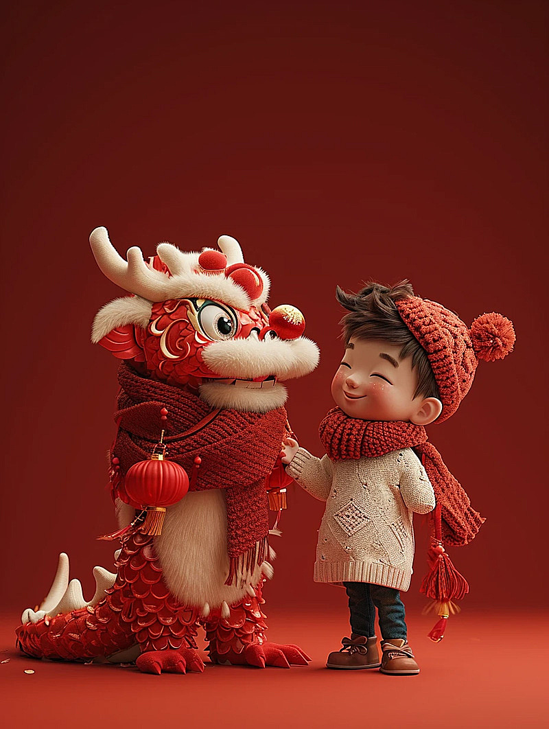 卡通小龙小伙伴