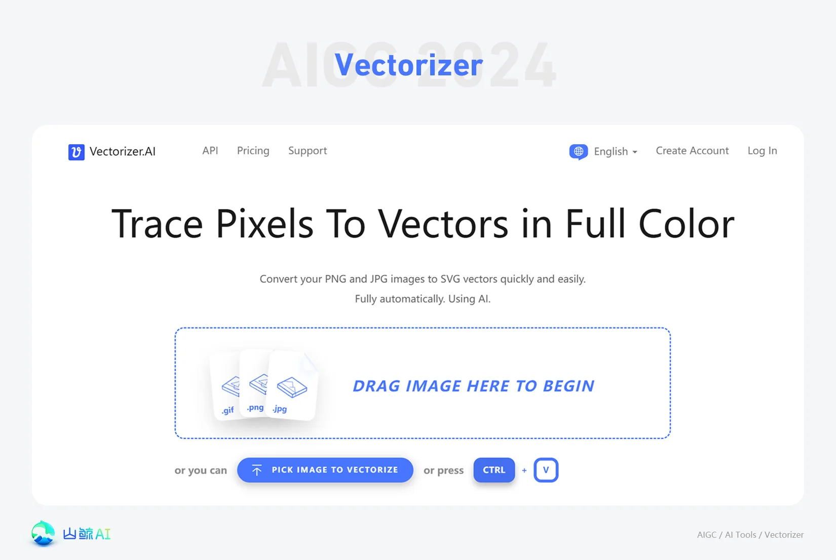 Vectorizer AI - 位图转矢量在线AI神器，让你的图片像素无限放大的秘密武器，可无限放大。支持最大 2 万像素、30MB 图片大小