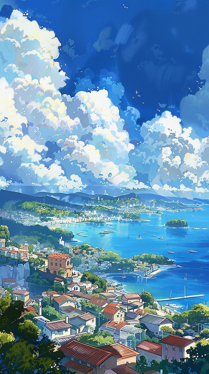 新海诚画出的海滨城市