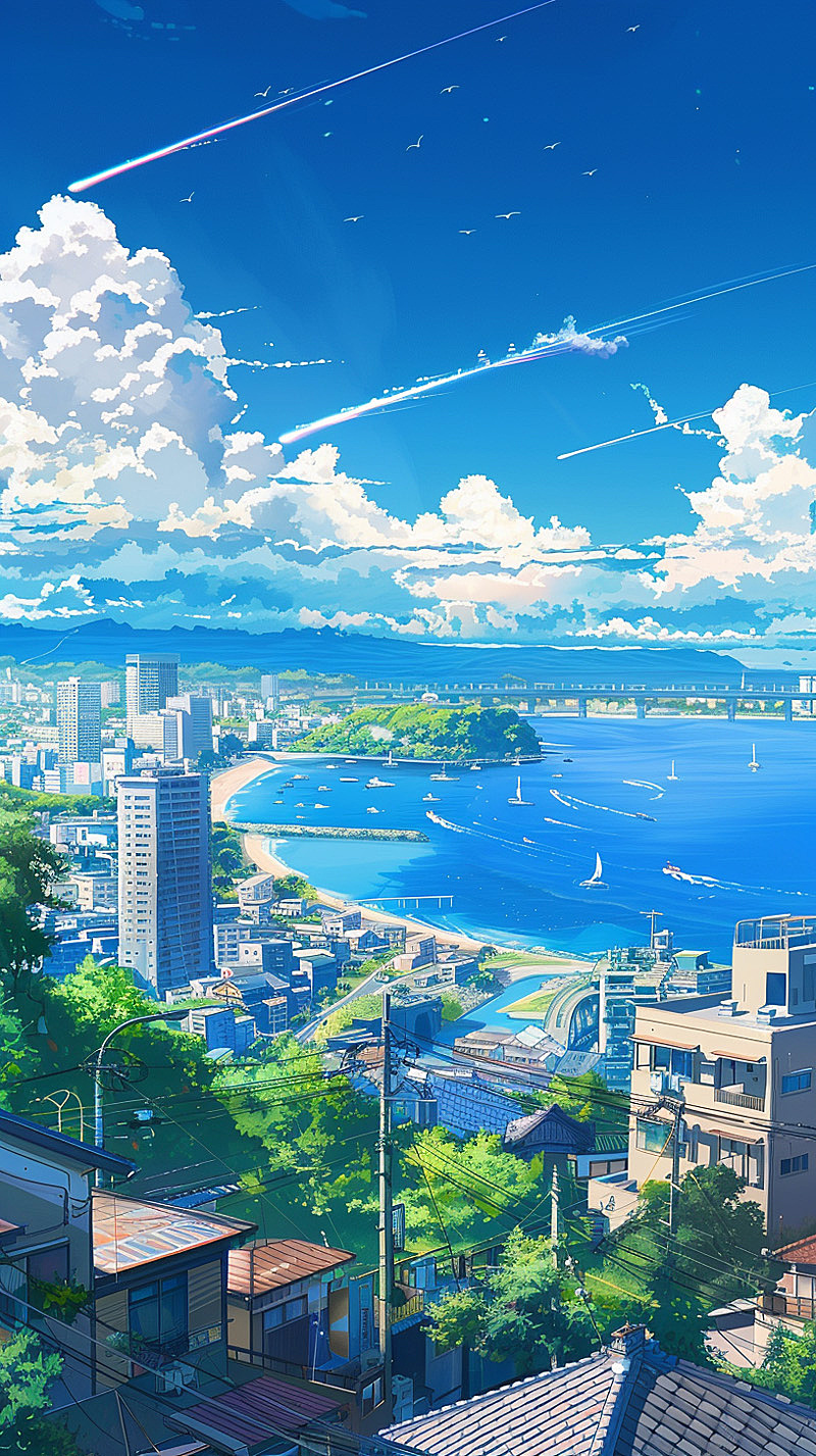 新海诚画出的海滨城市