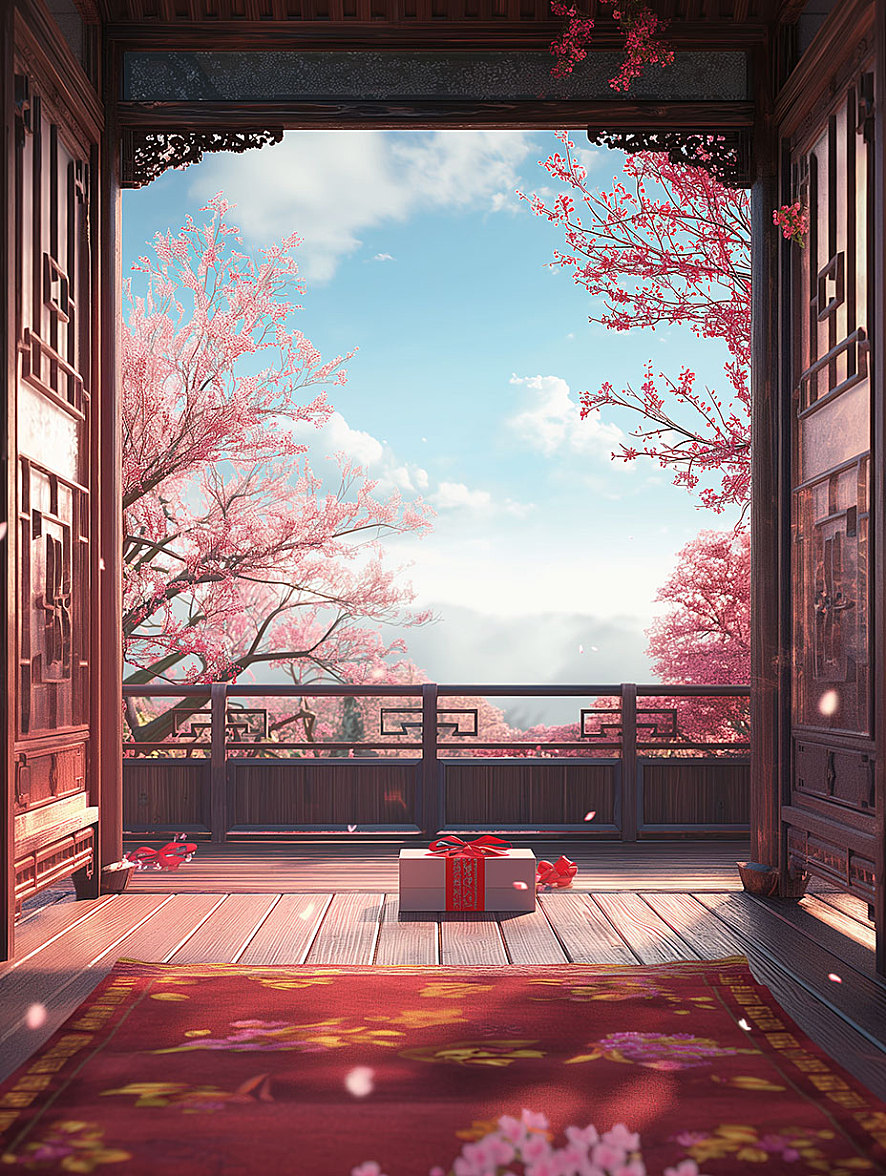 樱花女神节电商礼物场景