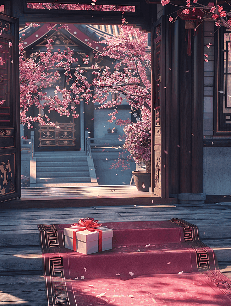 樱花女神节电商礼物场景