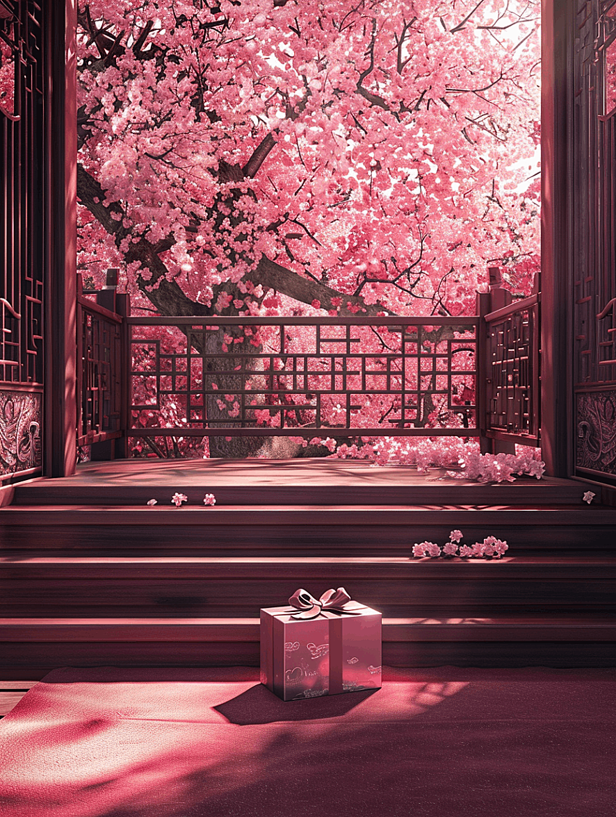 樱花女神节电商礼物场景