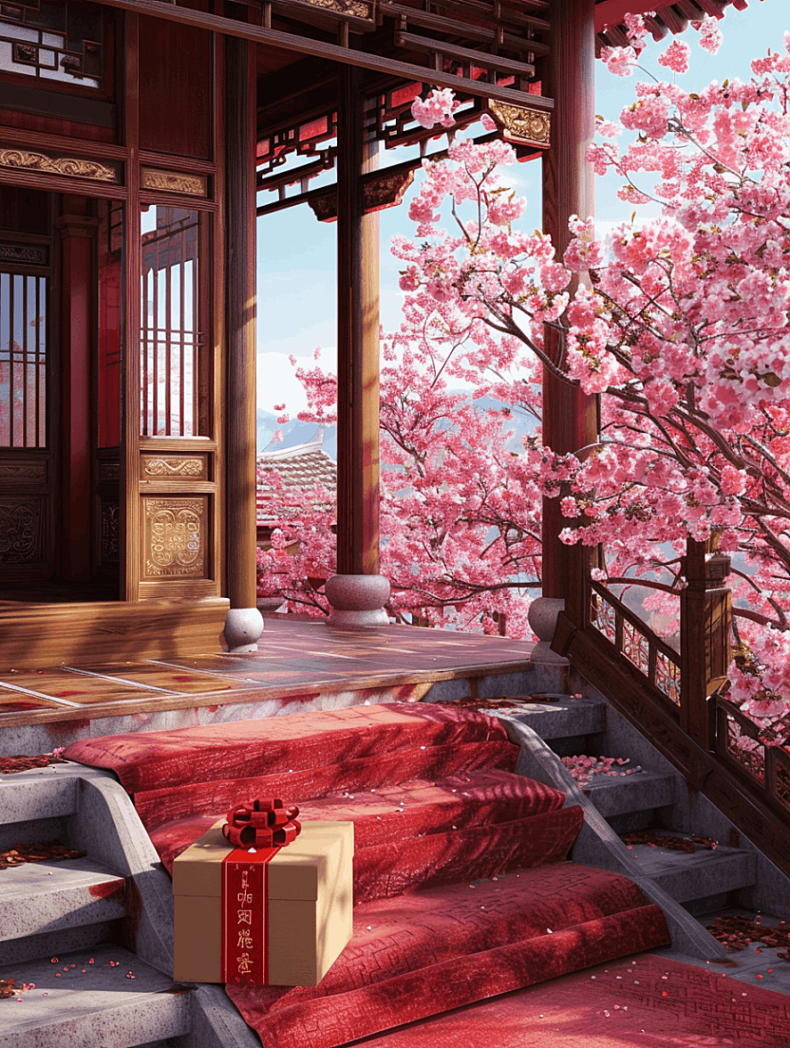 樱花女神节电商礼物场景