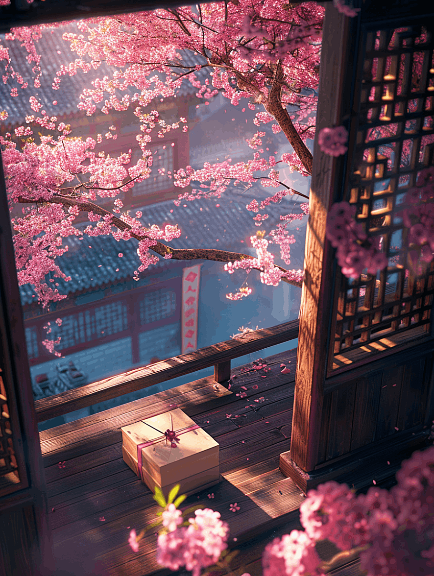 樱花女神节电商礼物场景