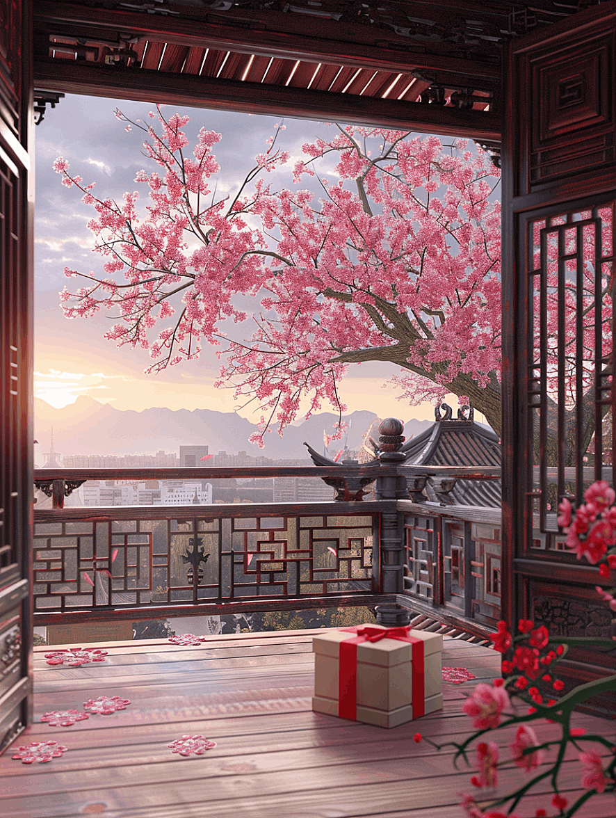 樱花女神节电商礼物场景