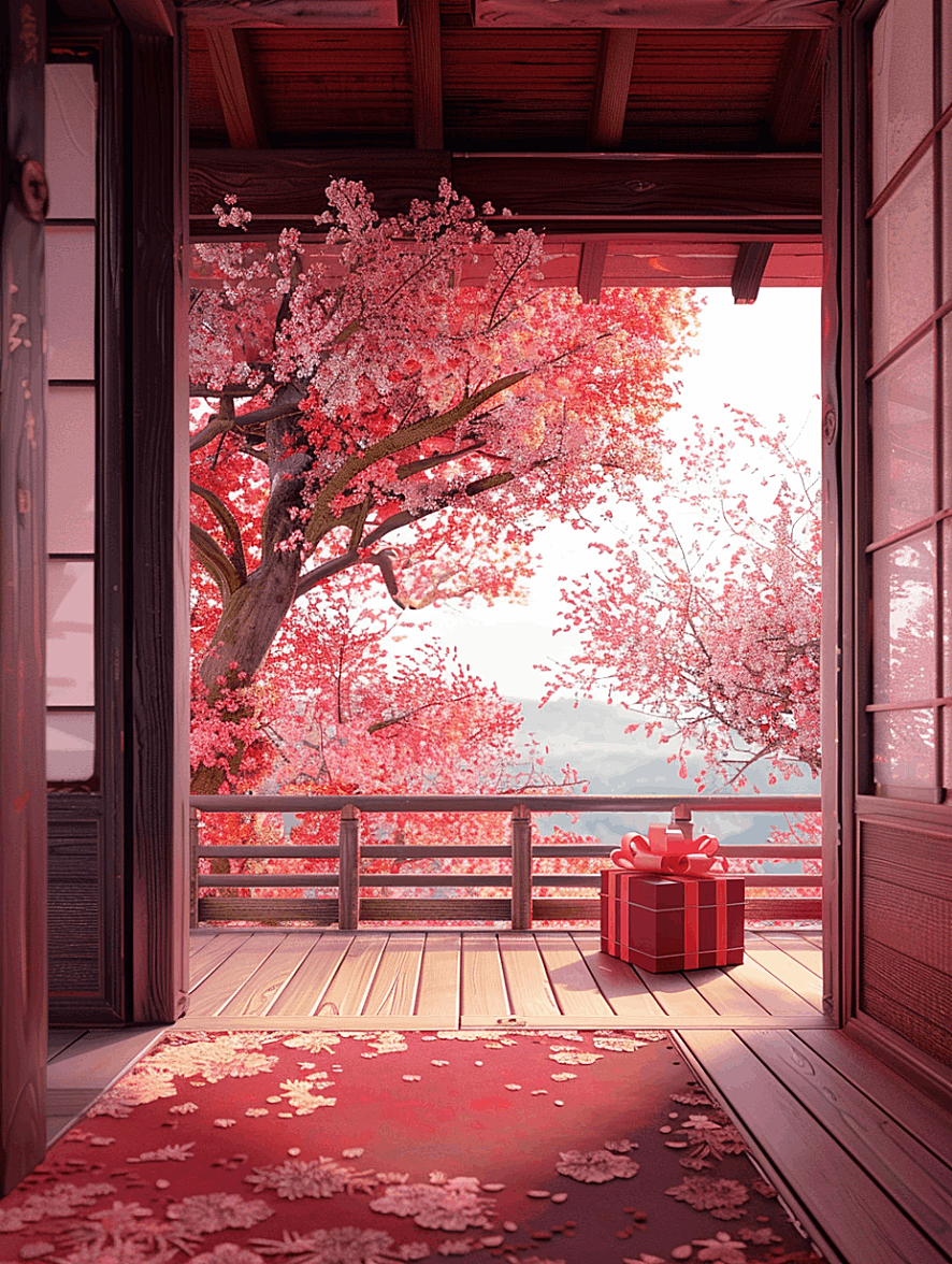 樱花女神节电商礼物场景