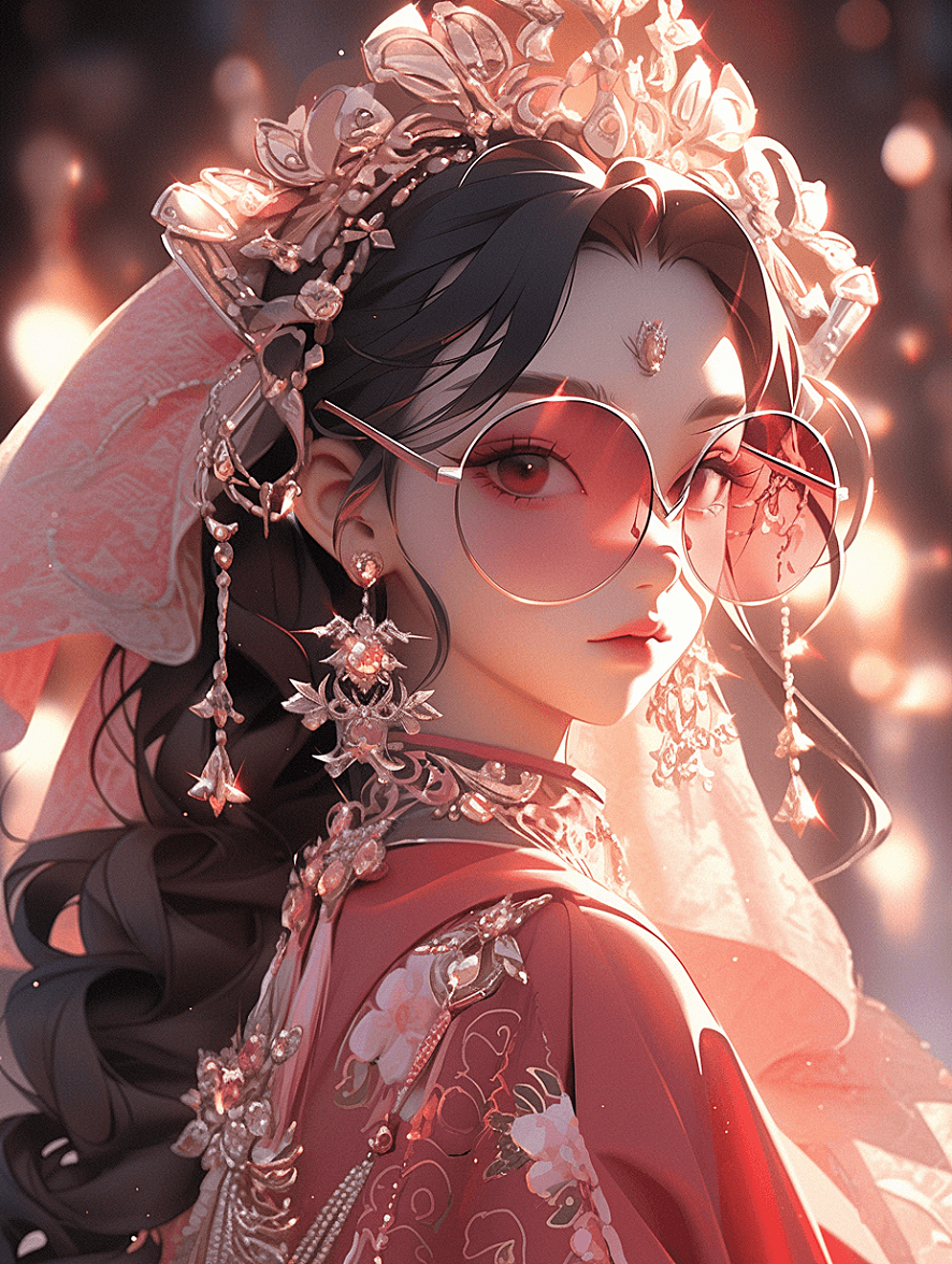 国潮多巴胺美女小姐姐