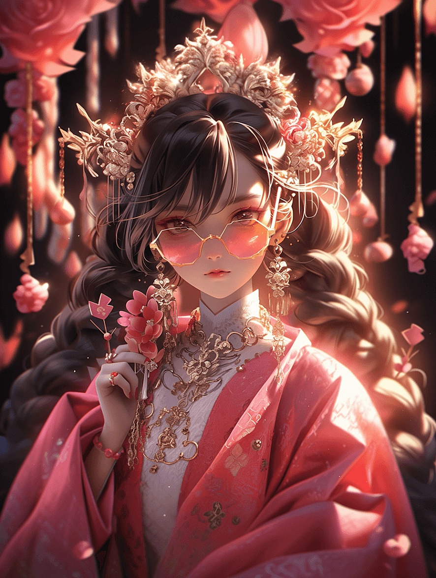 国潮多巴胺美女小姐姐