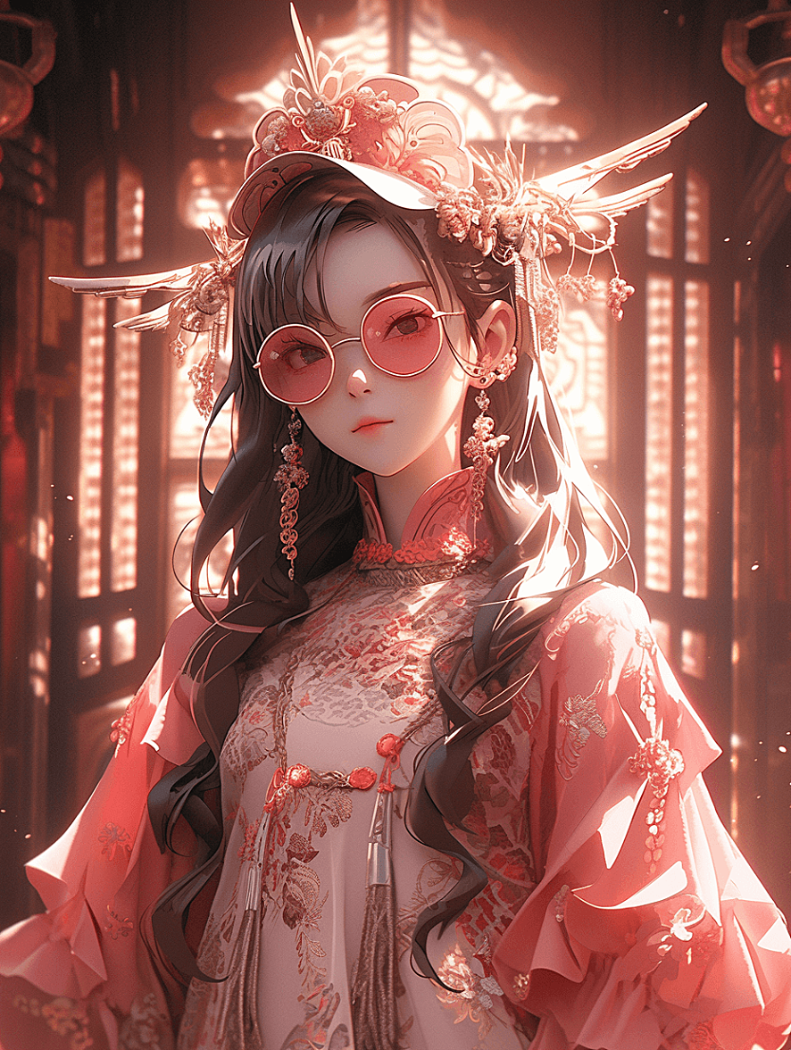国潮多巴胺美女小姐姐