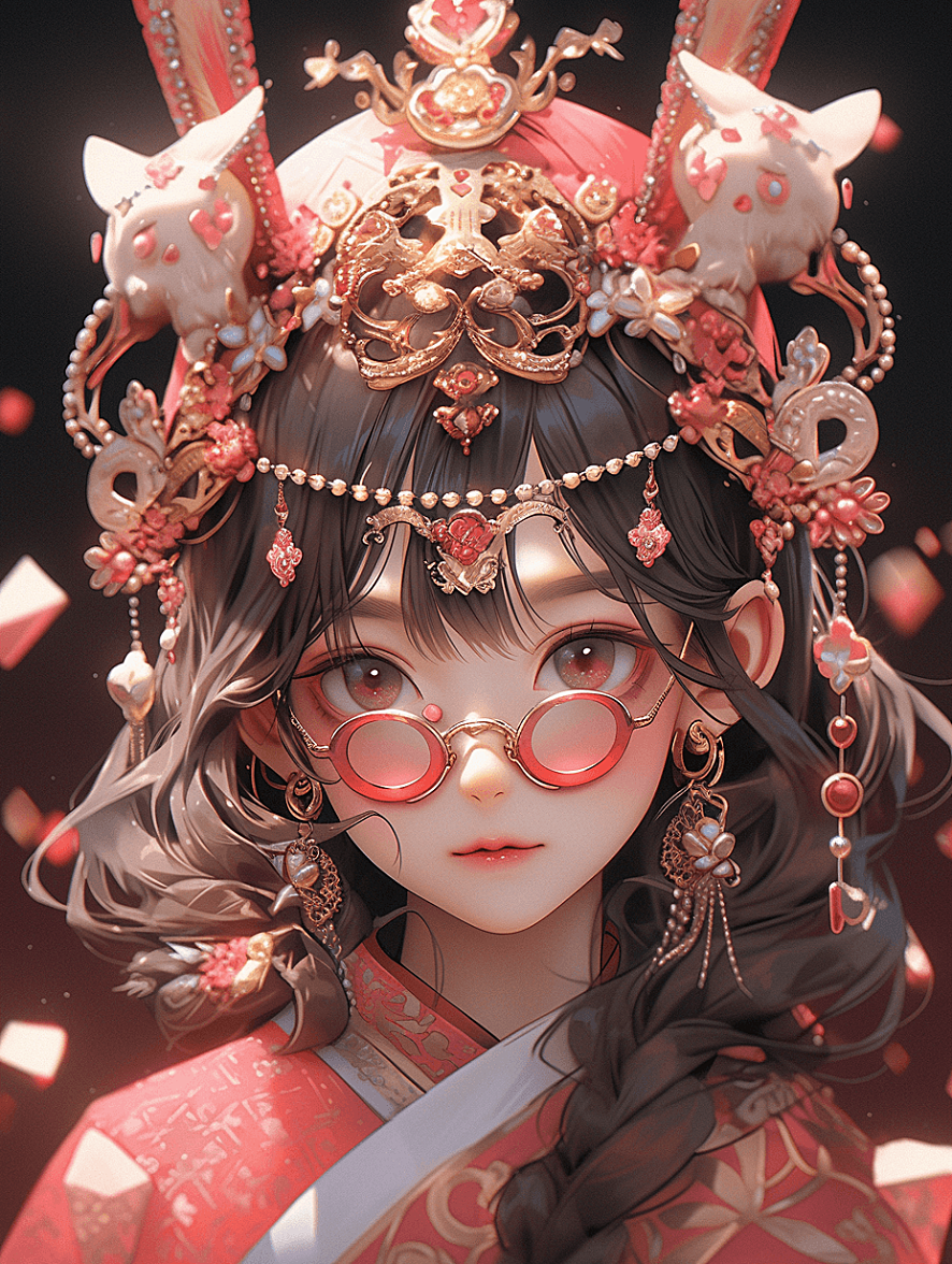 国潮多巴胺美女小姐姐