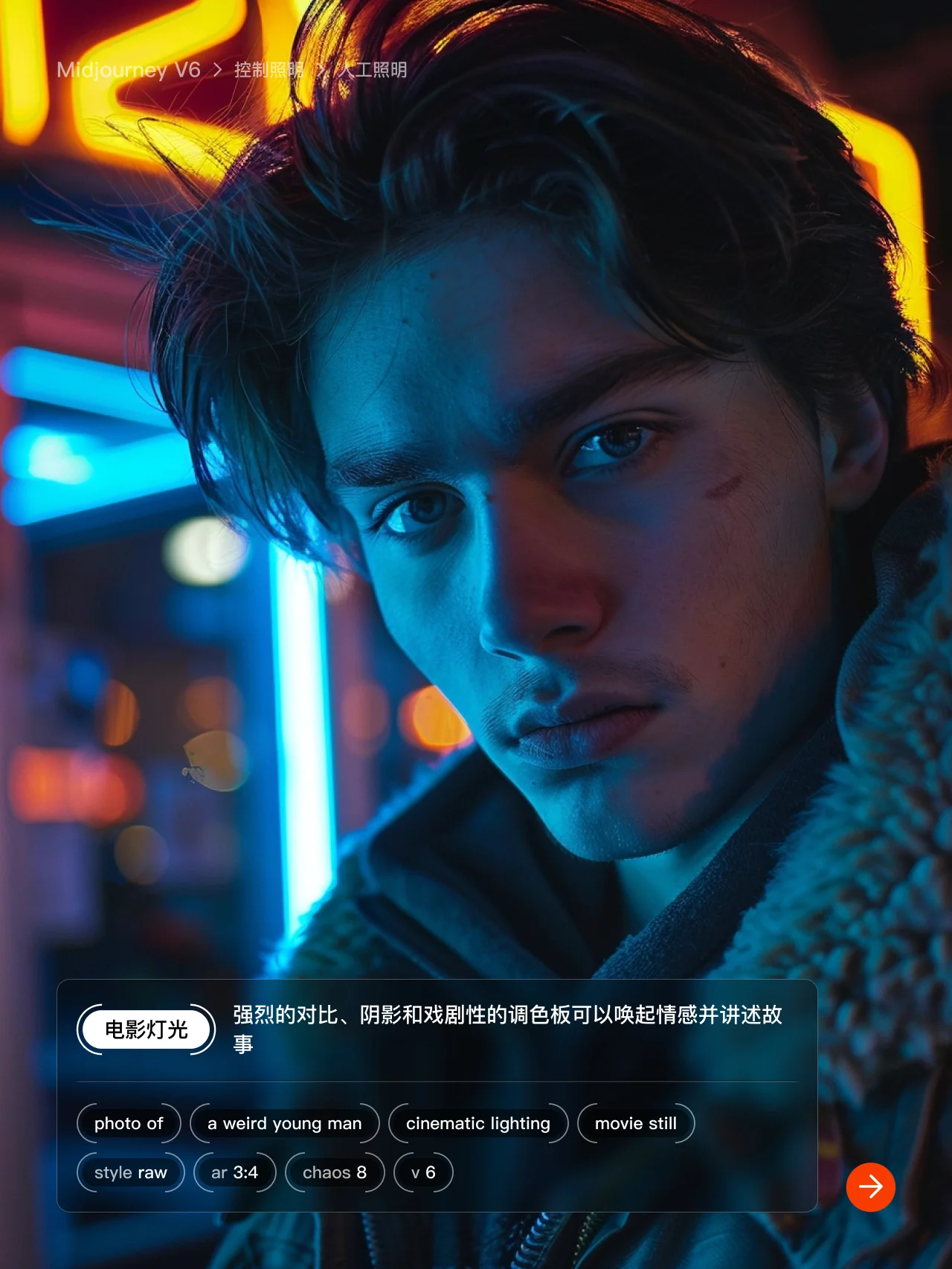 Midjourney 十组人工光线提示词，教你如何帮你控制灯光效果~