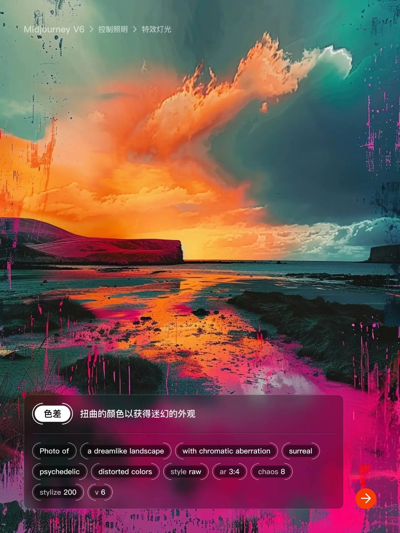 Midjourney 十组特效灯光提示词，教你如何帮你控制光照效果~