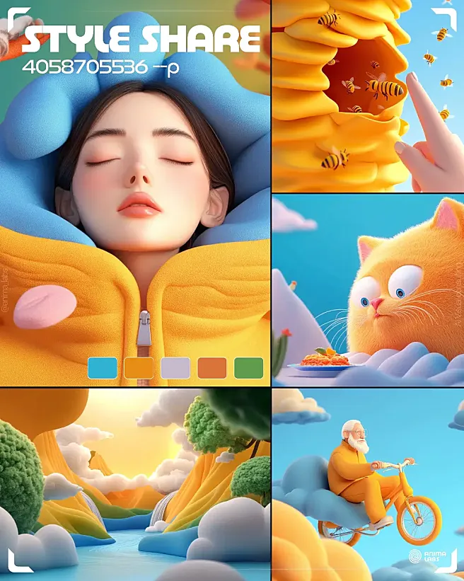 暖阳色调：治愈系3D插画的艺术表达