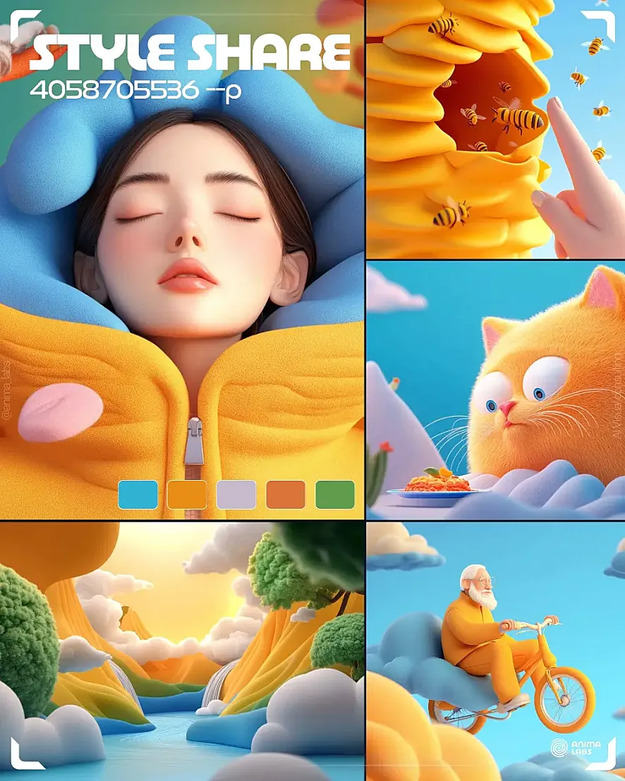 暖阳色调：治愈系3D插画的艺术表达