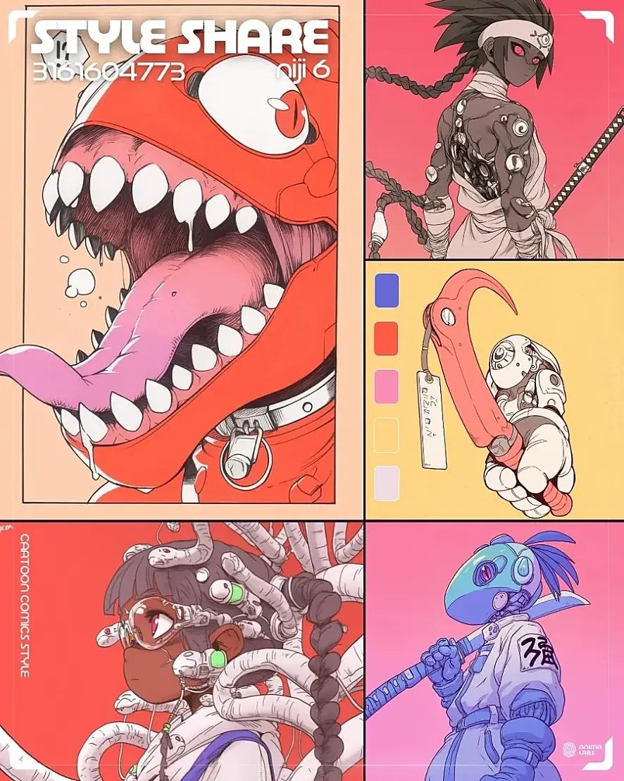 赛博朋克奇幻：未来主义漫画艺术的视觉冲击