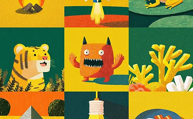 童趣奇想：扁平化插画的缤纷世界